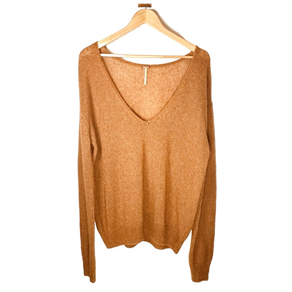 Free People‎ Revolve Gossamer alpaca wool oversized sweater terracotta S GUC - Picture 2 of 12